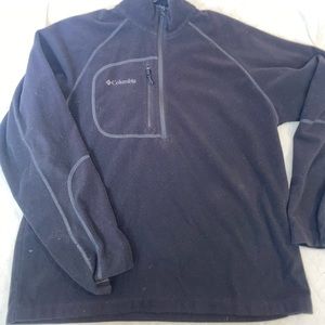 Black, quarter zip, Columbia brand jacket.
